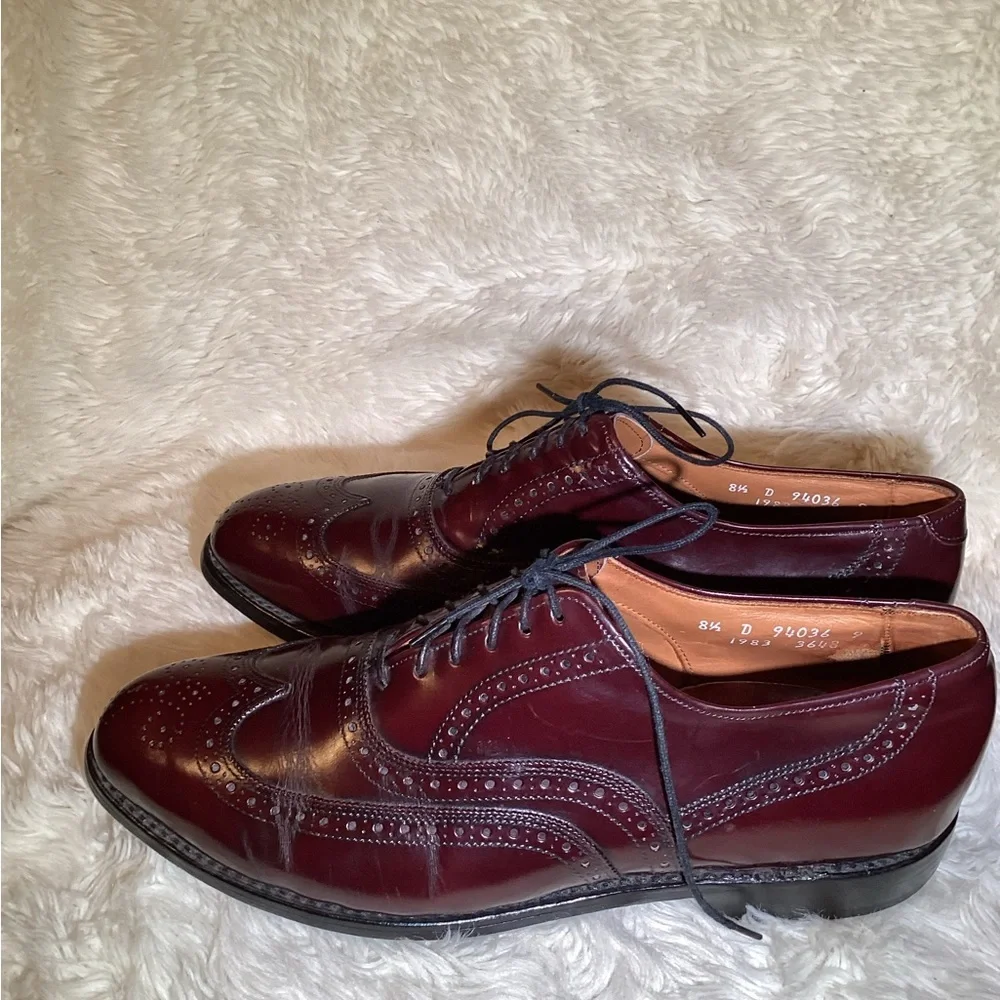 Allen Edmonds McAllister brown leather Oxford shoes size 8.5